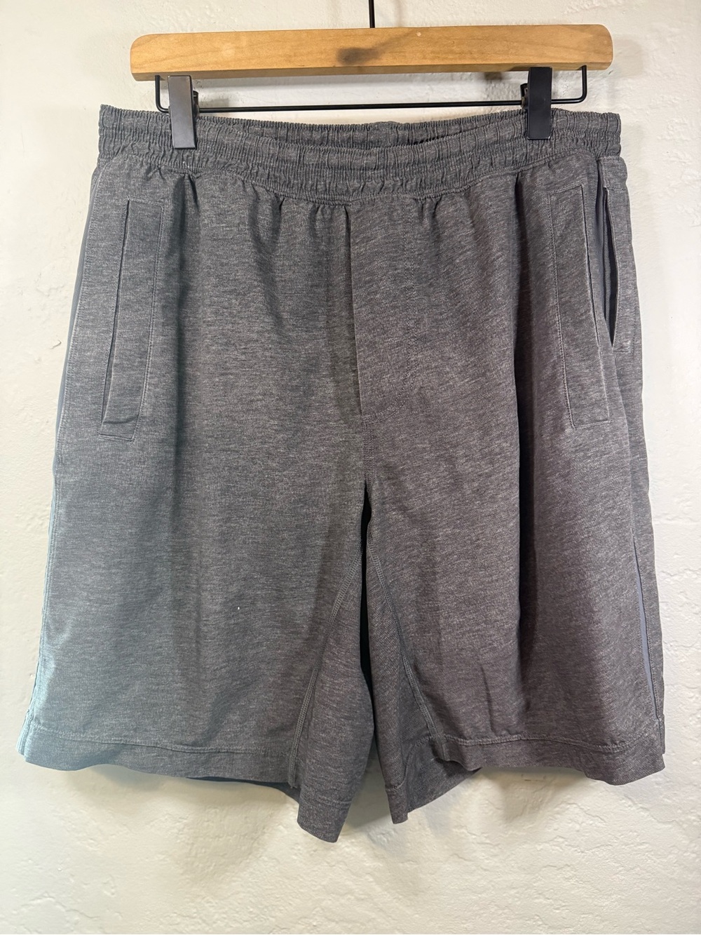 Lululemon Pace Breaker Short 9" Heather Gray Gym Lined Men's Large